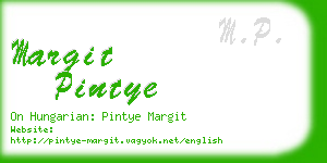 margit pintye business card